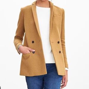 NWT Banana Republic Camel Double Breasted Coat